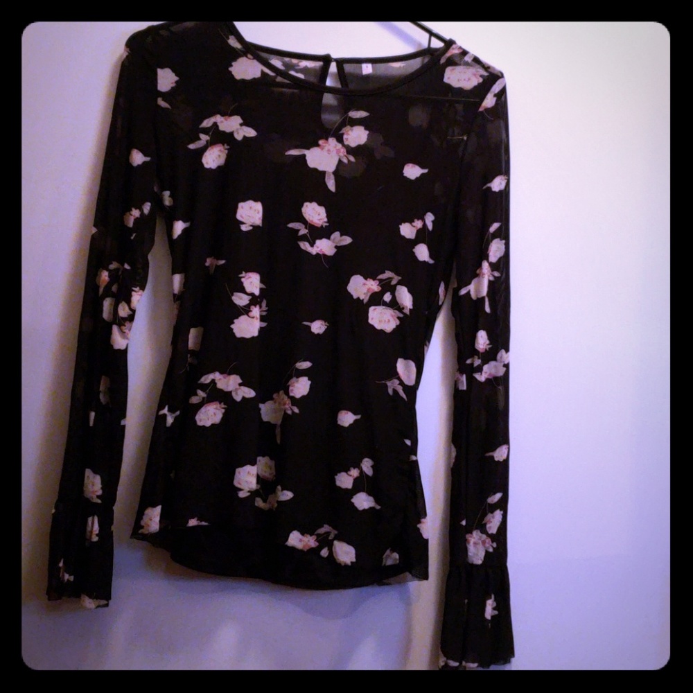 Candie's mesh floral top